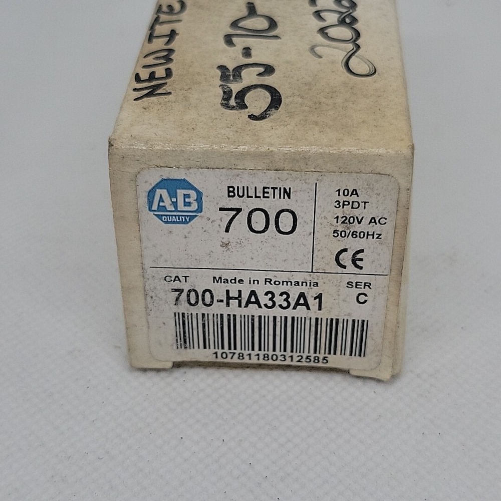 Allen Bradley 700-HA33A1 General Purpose Tube Base Relay 10 Amp Contact